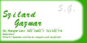 szilard gazmar business card